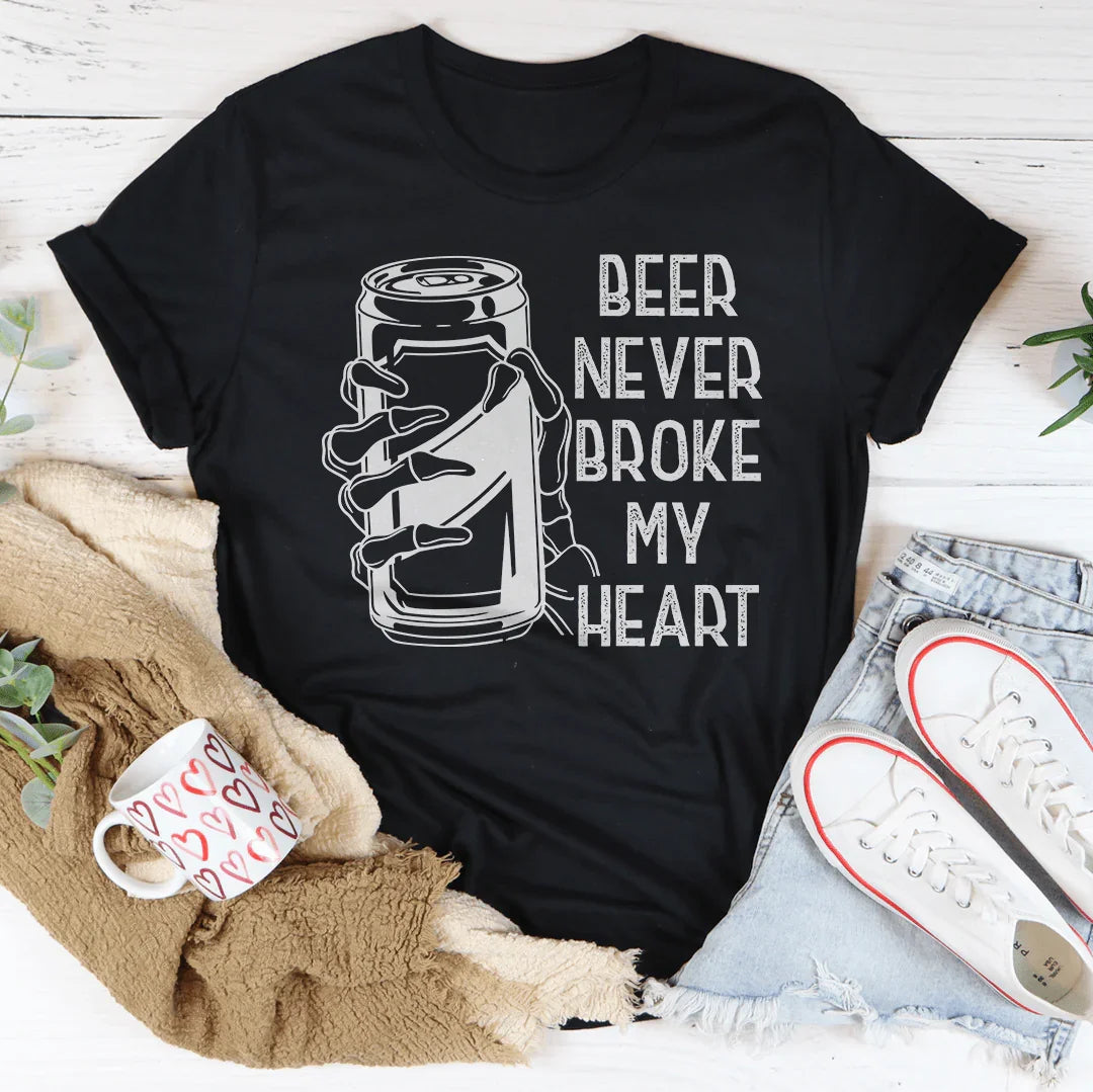 Beer Never Broke My Heart Skull Tee