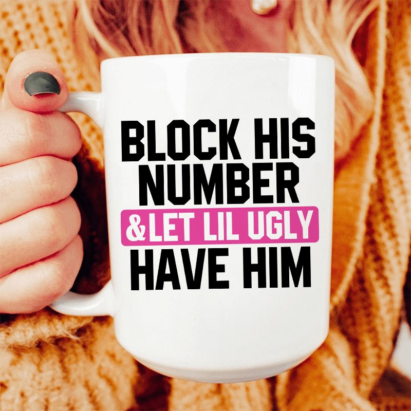 Block His Number Ceramic Mug 15 oz