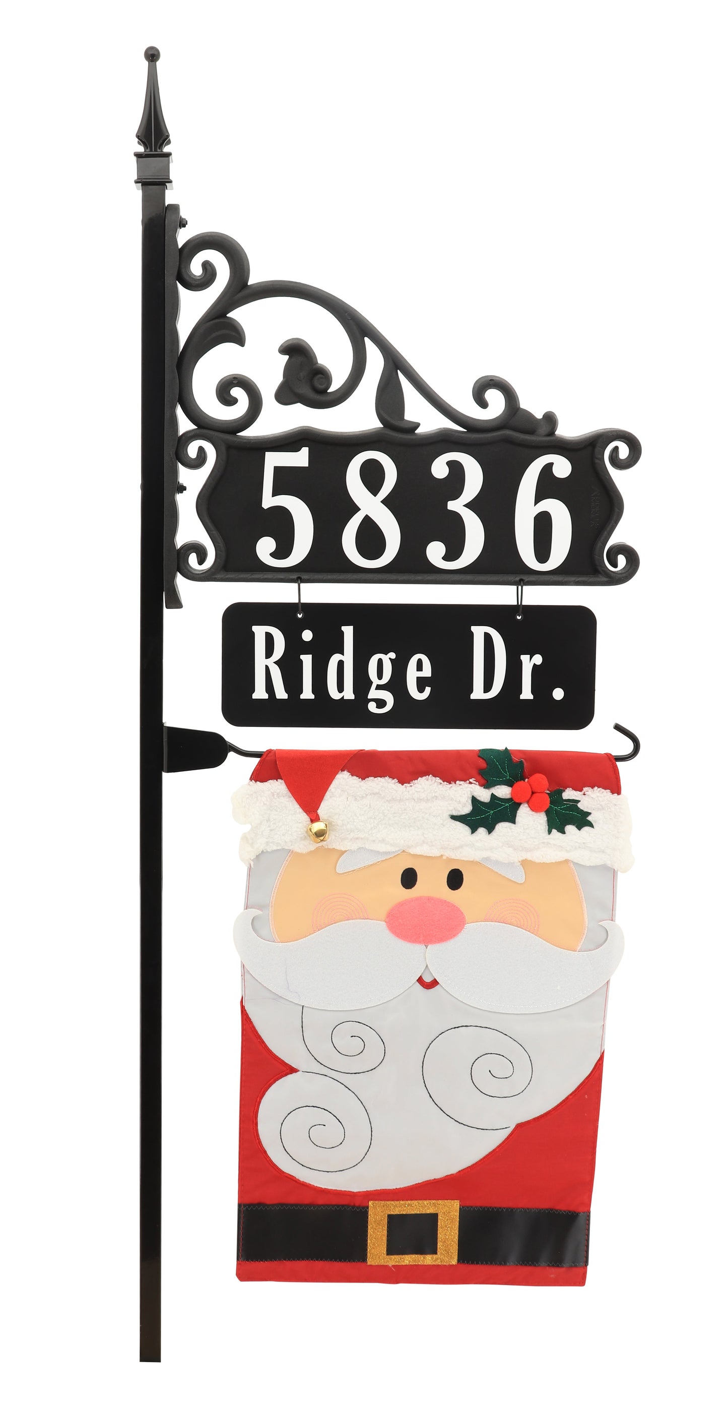 Boardwalk Address Sign With Name Rider And Flag 58" Pole