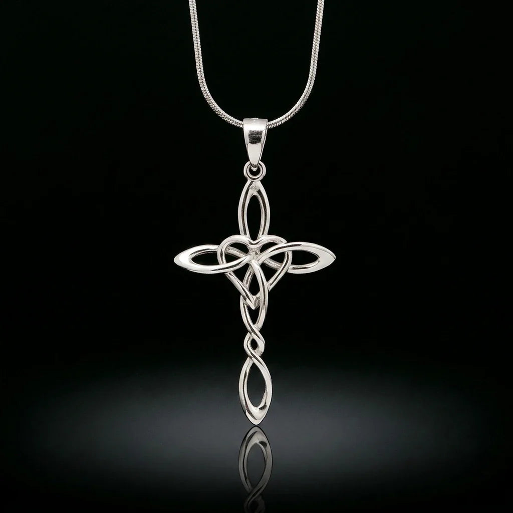 Celtic Heart™ Pendant — 18K White Gold Necklace