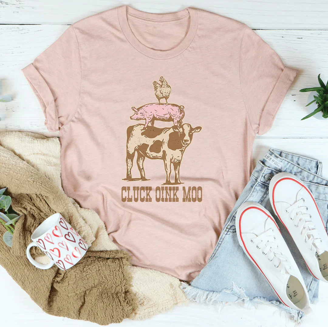 Cluck Oink Moo Tee