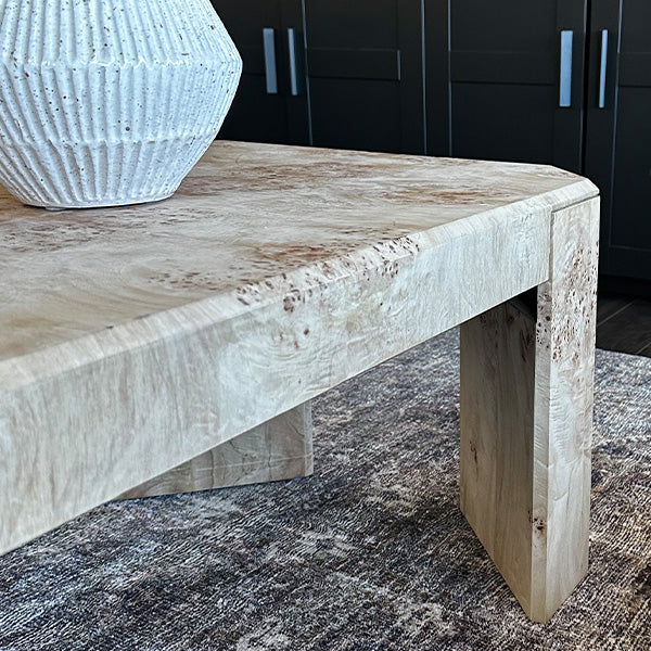 Artisan Burl Wood Coffee Table