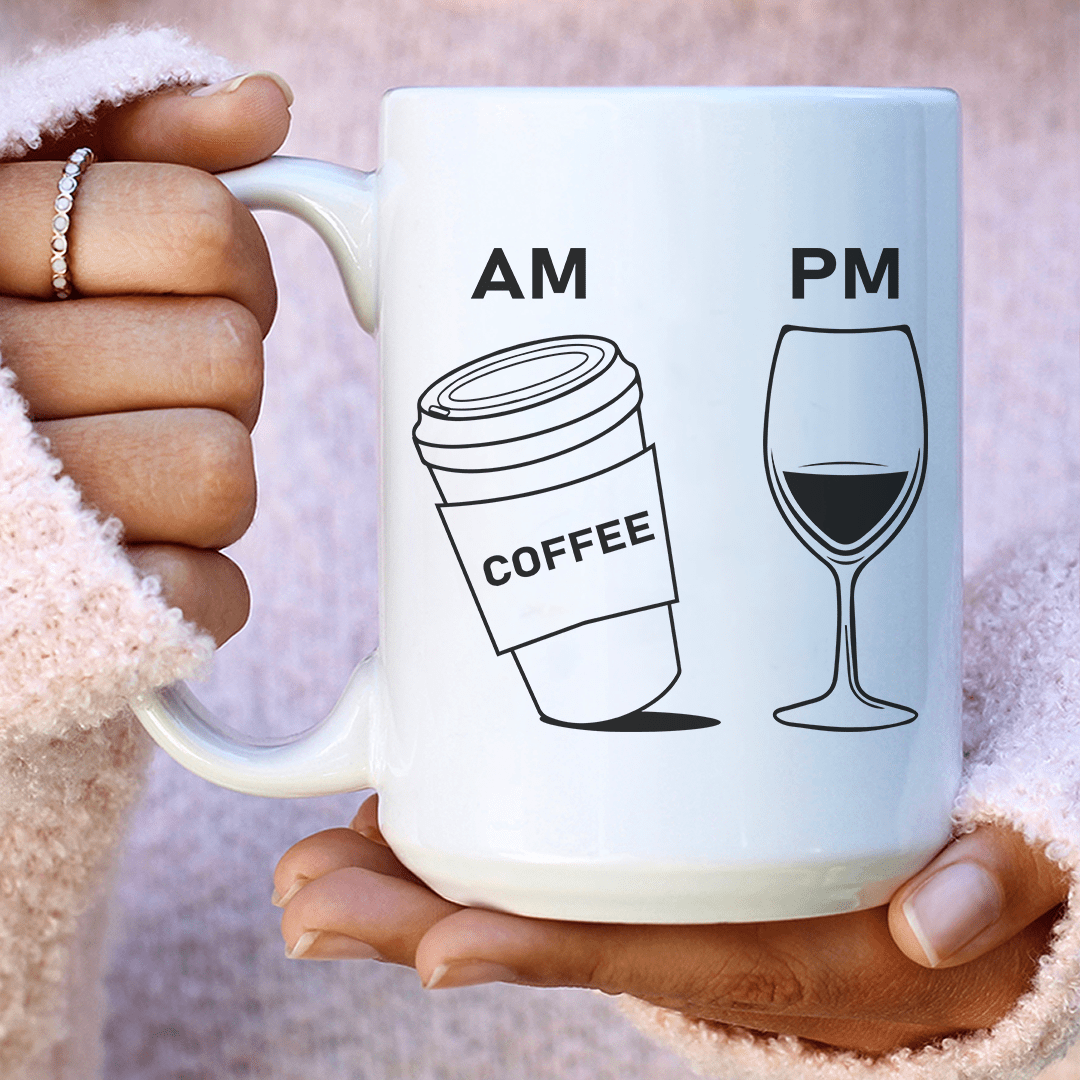 Coffee & Wine Ceramic Mug 15 oz