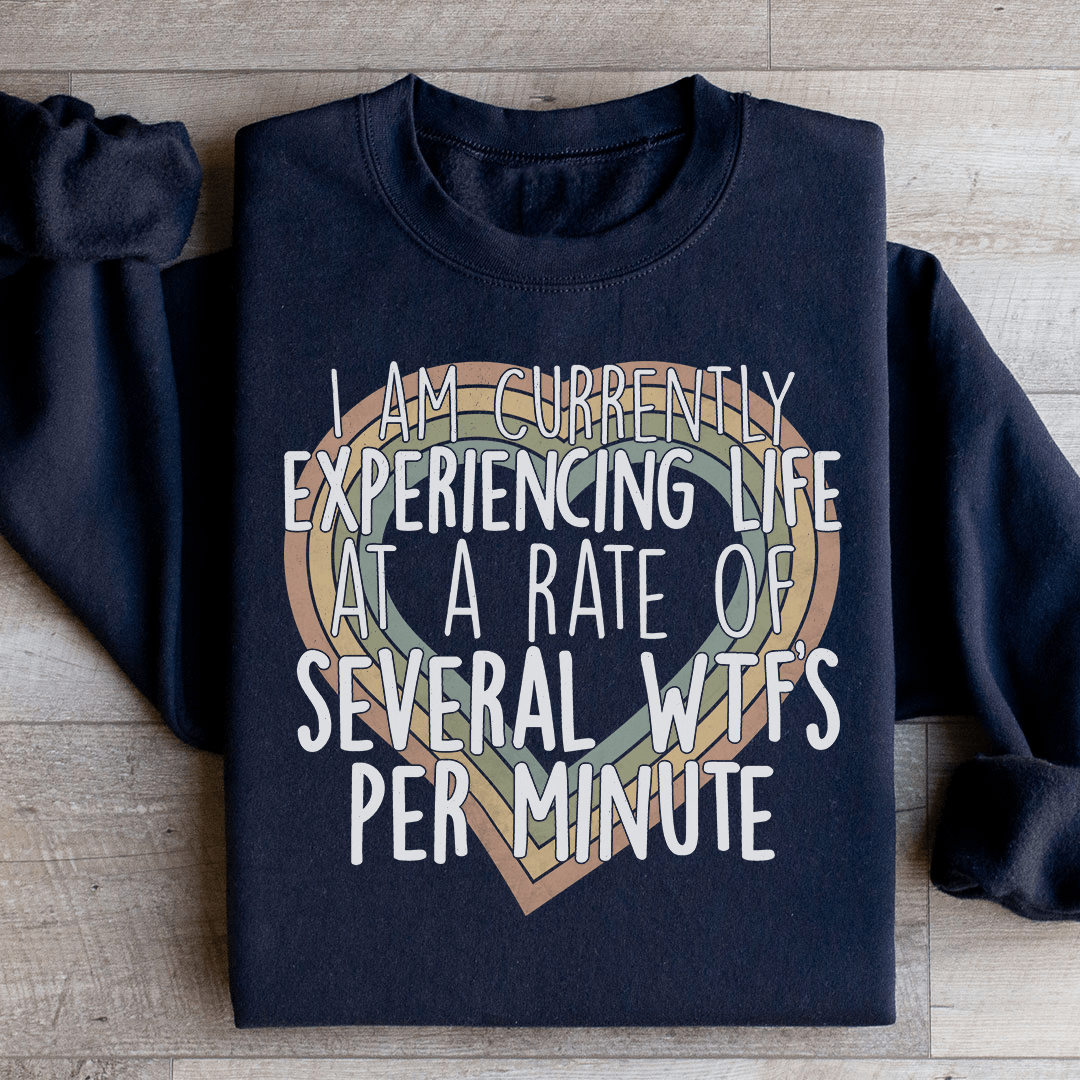Currently Experiencing Life At A Rate Of Several Wtf's Per Minute Sweatshirt