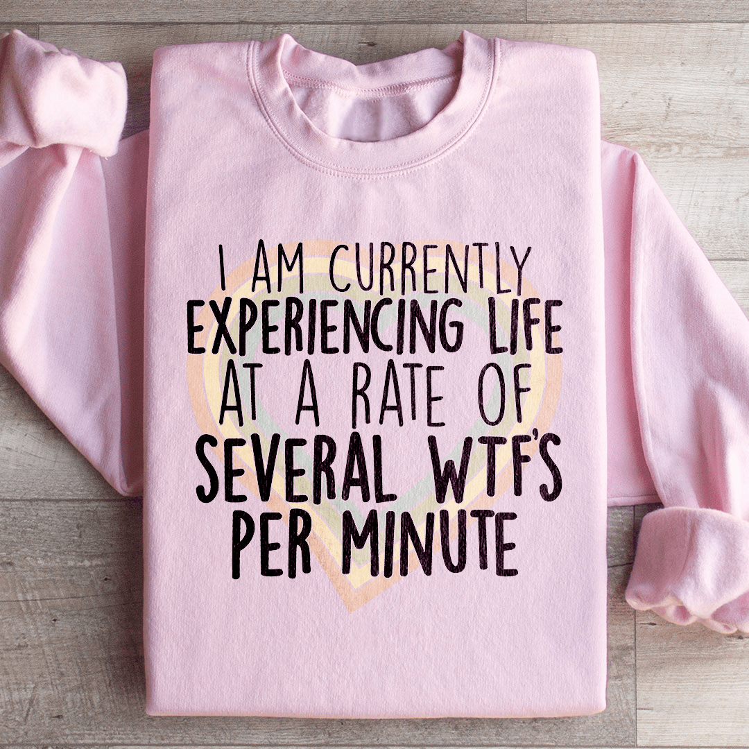 Currently Experiencing Life At A Rate Of Several Wtf's Per Minute Sweatshirt