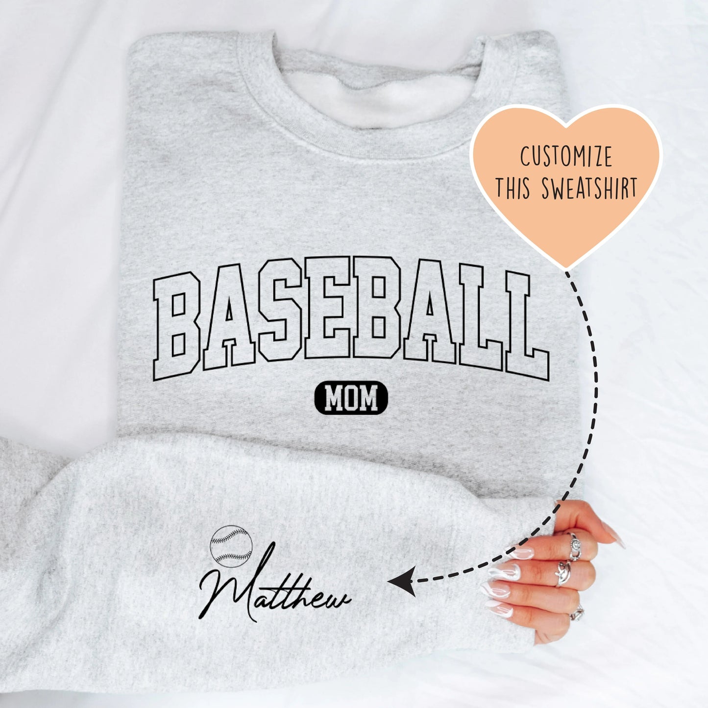 Custom Baseball Mom Sweatshirt