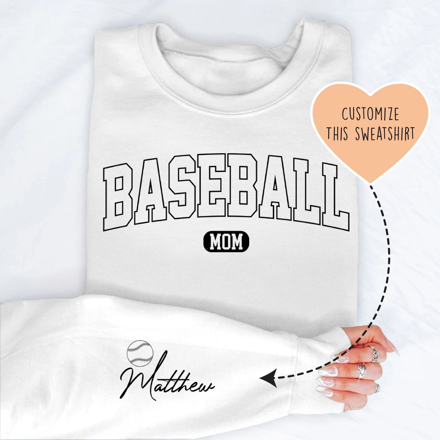 Custom Baseball Mom Sweatshirt