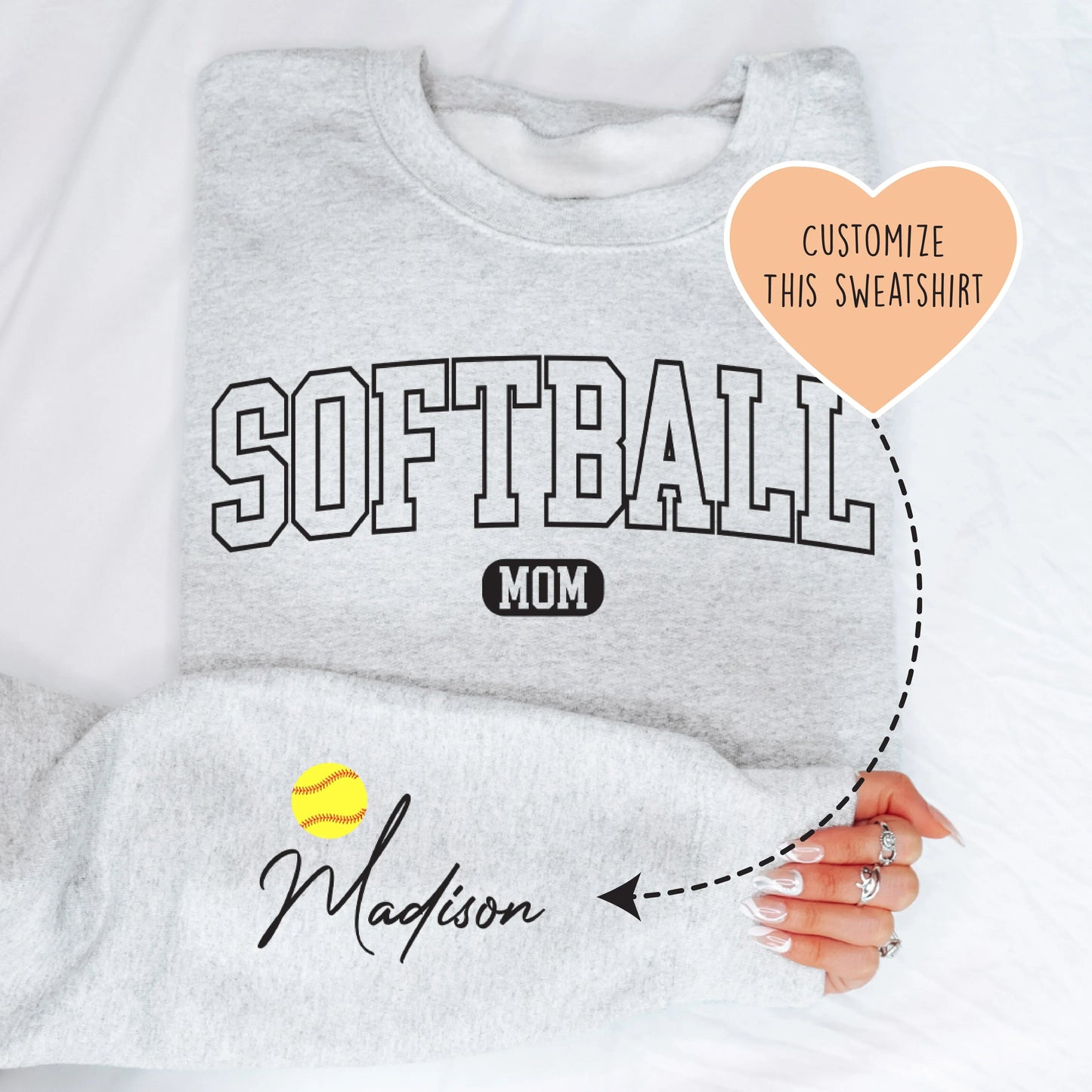 Custom Softball Mom Sweatshirt