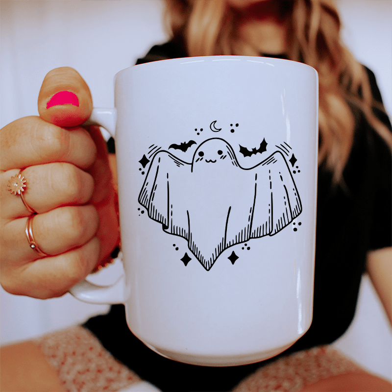 Cute Little Ghost Ceramic Mug 15 oz