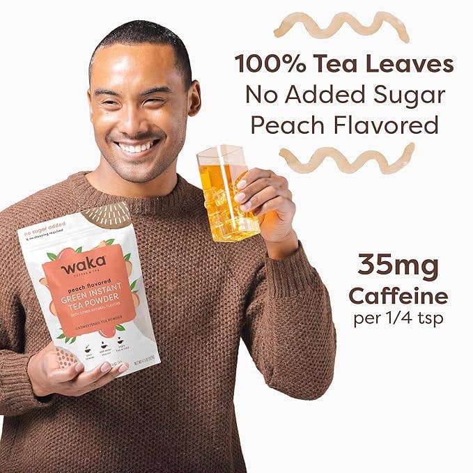 Unsweetened Peach Flavored Green Instant Tea 4.5 oz Bag