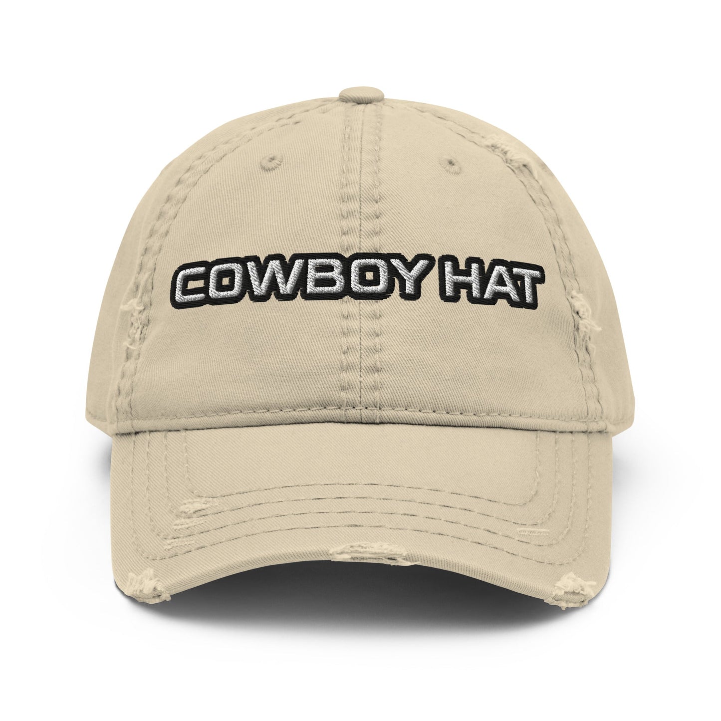 Cowboy Hat Distressed Baseball Cap