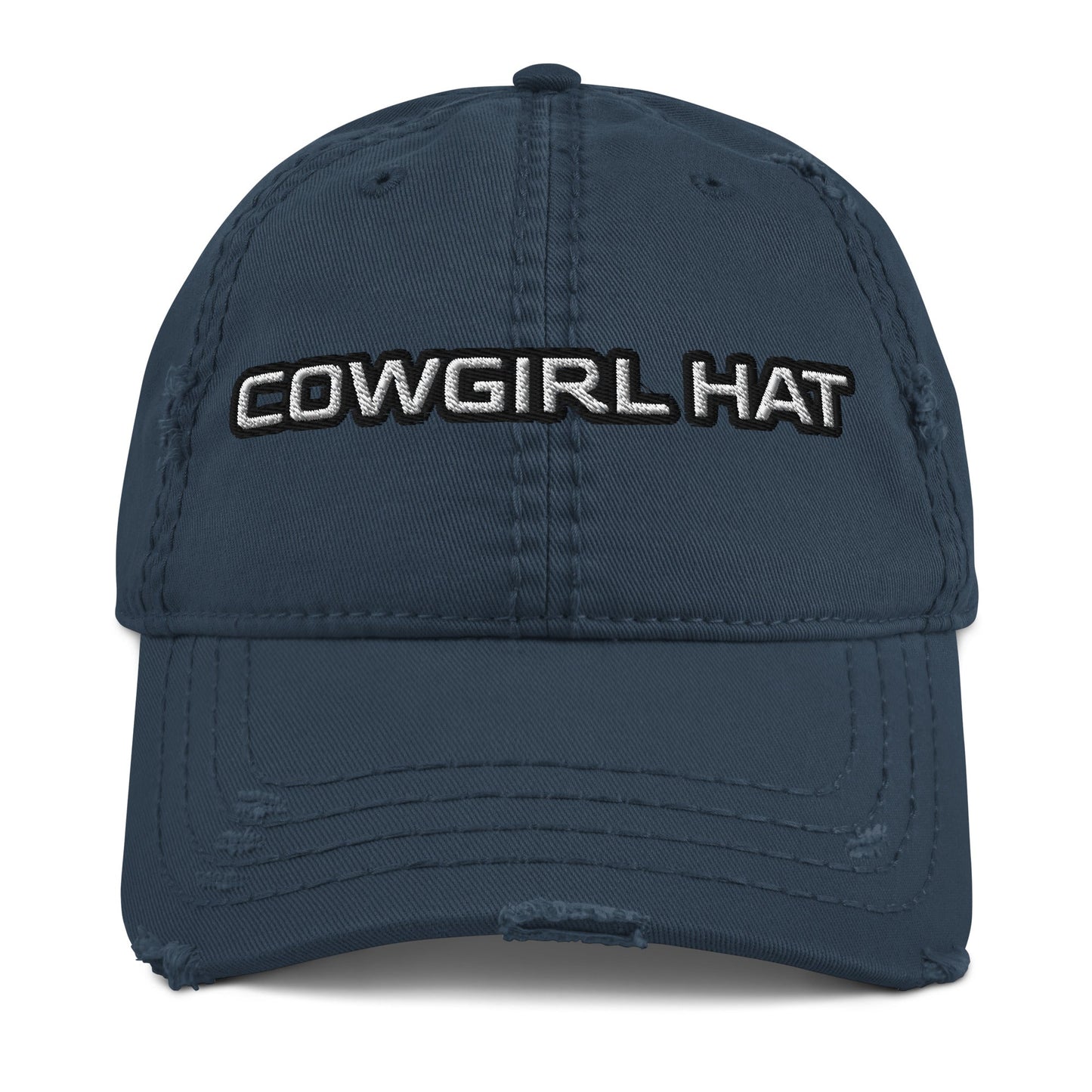 Cowgirl Hat Distressed Baseball Cap