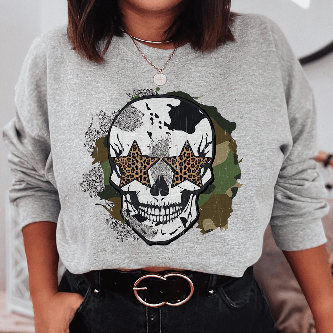 Distressed Skull Sweatshirt