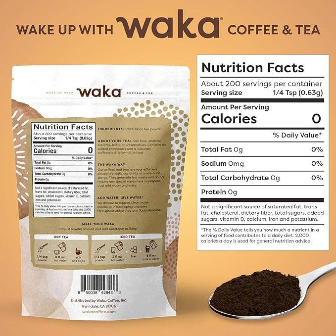 Classic Black Unsweetened Instant Tea Powder 4.5 oz Bag