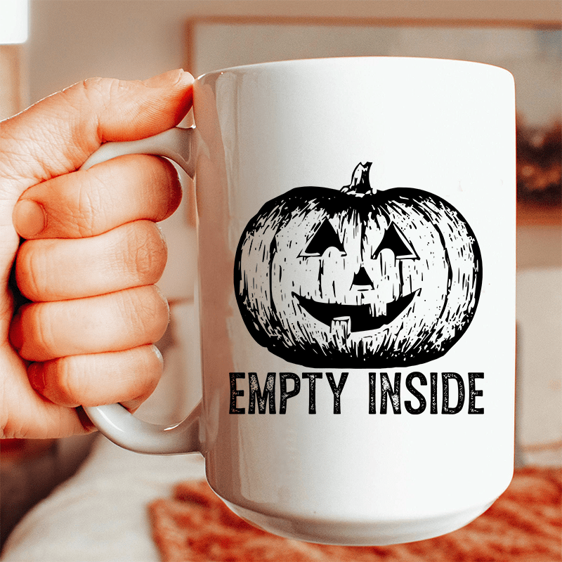 Empty Inside Pumpkin Ceramic Mug 15 oz