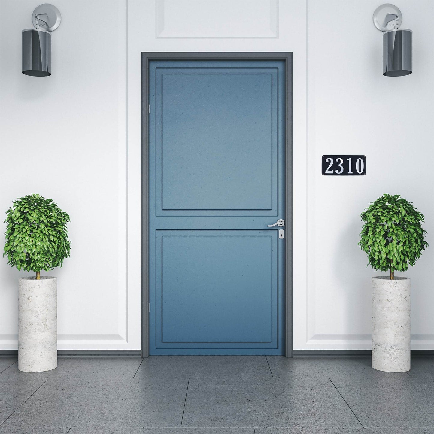 Enclave Aluminum Wall-Mounted Reflective Home Address Sign