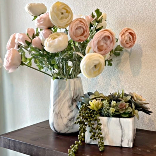 Marble-Like Flower Vases, Pick Your Style