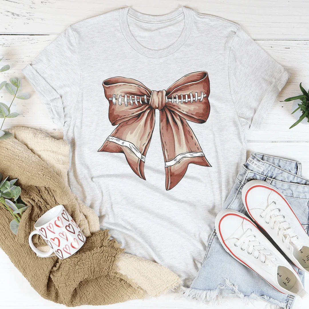 Football Vintage Bow Tee