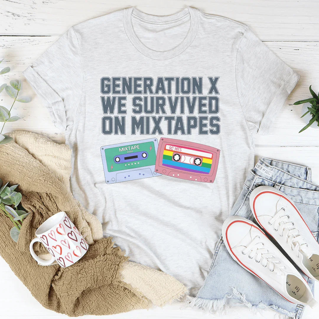 Generation X We Survived On Mixtapes Tee
