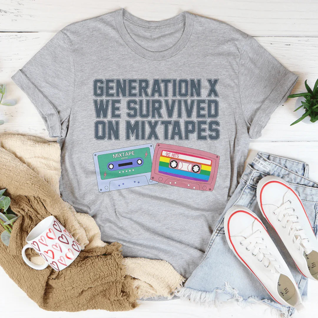 Generation X We Survived On Mixtapes Tee