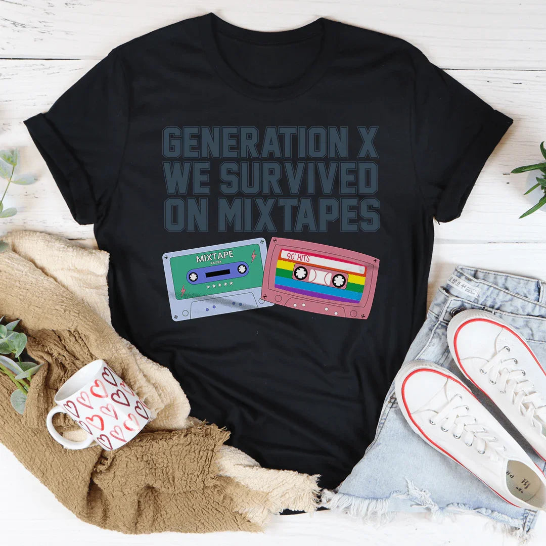 Generation X We Survived On Mixtapes Tee