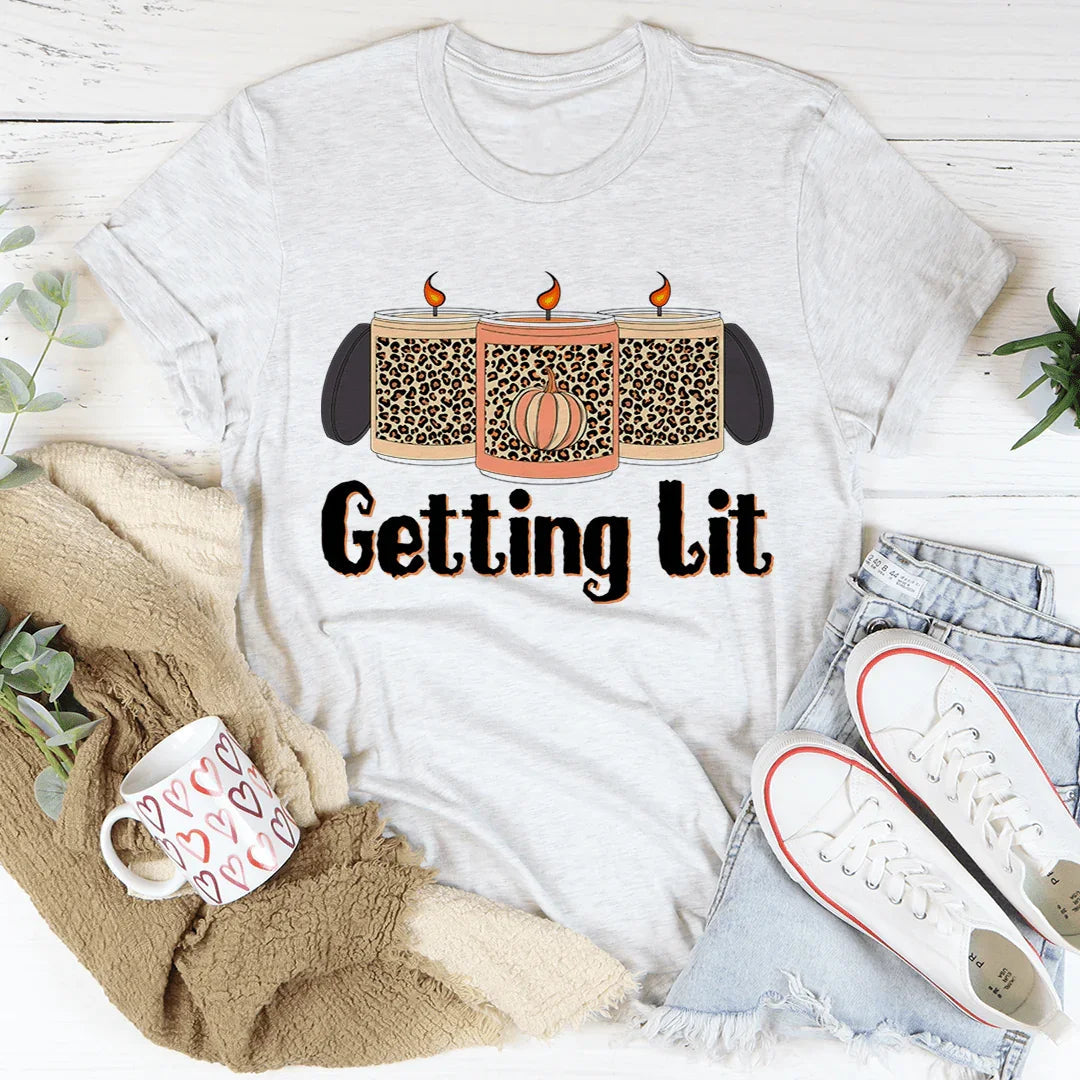 Getting Lit Fall Candles Tee
