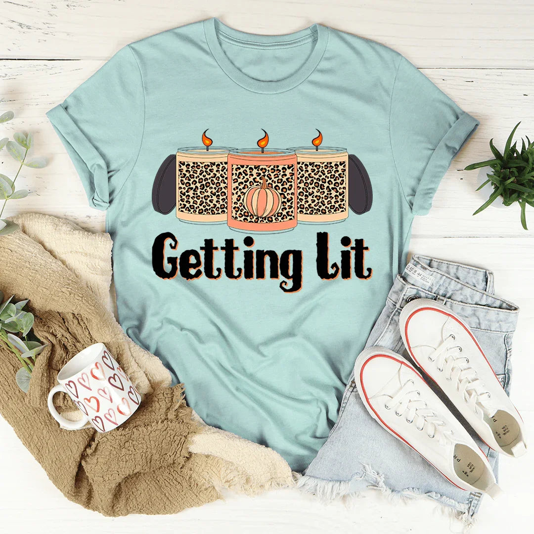 Getting Lit Fall Candles Tee