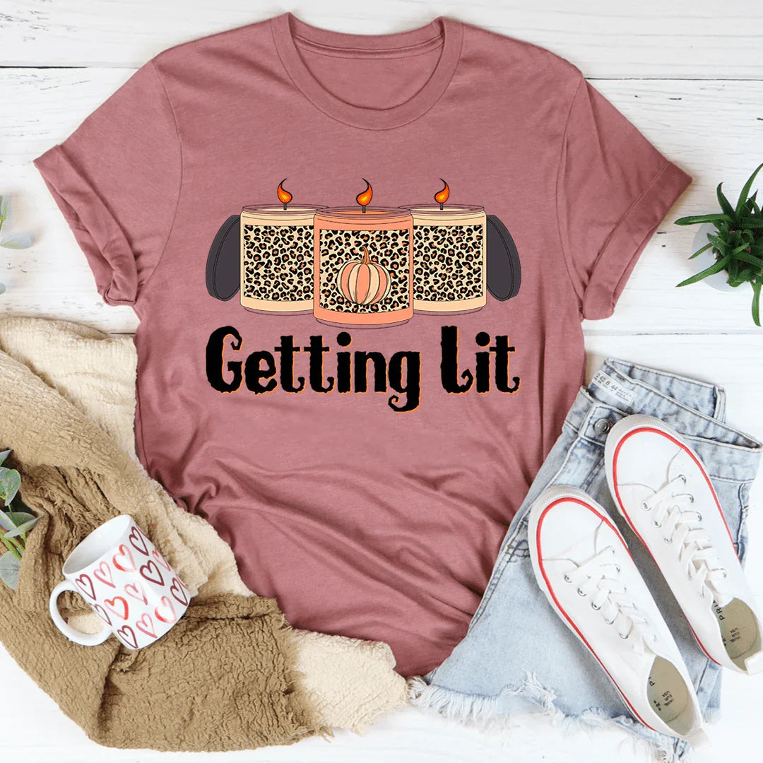 Getting Lit Fall Candles Tee