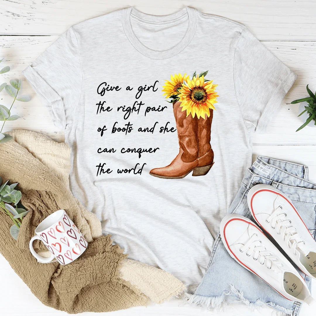 Give A Girl The Right Pair Of Boots Tee