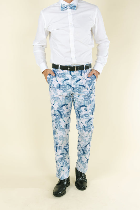 The Gilded Lily | Crosshatch Lilies Suit Pants