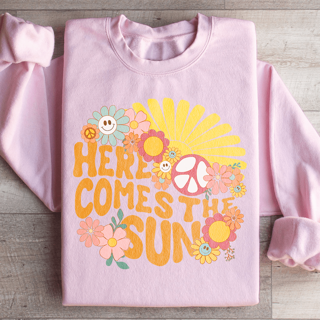 Here Comes The Sun Floral Retro Sweatshirt