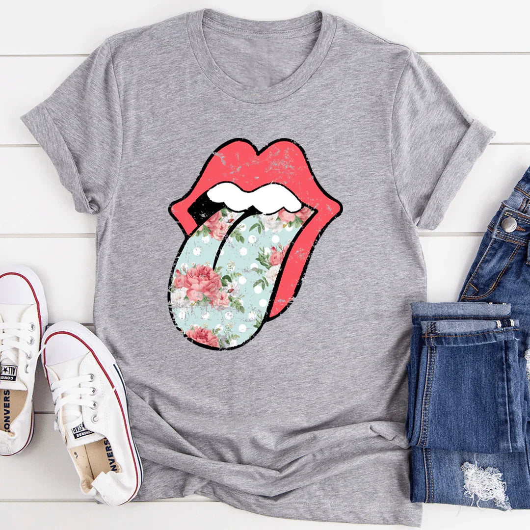 Hippie Floral Tongue Tee