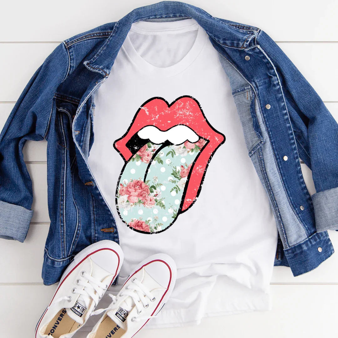 Hippie Floral Tongue Tee