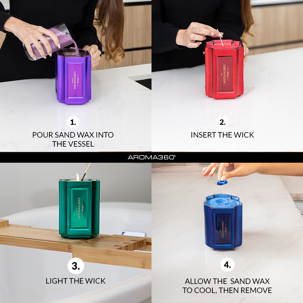 (RED) Bougie Sand Wax Set