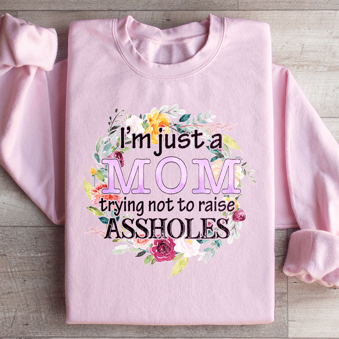 I'm Just A Mom Trying Not To Raise A holes Sweatshirt