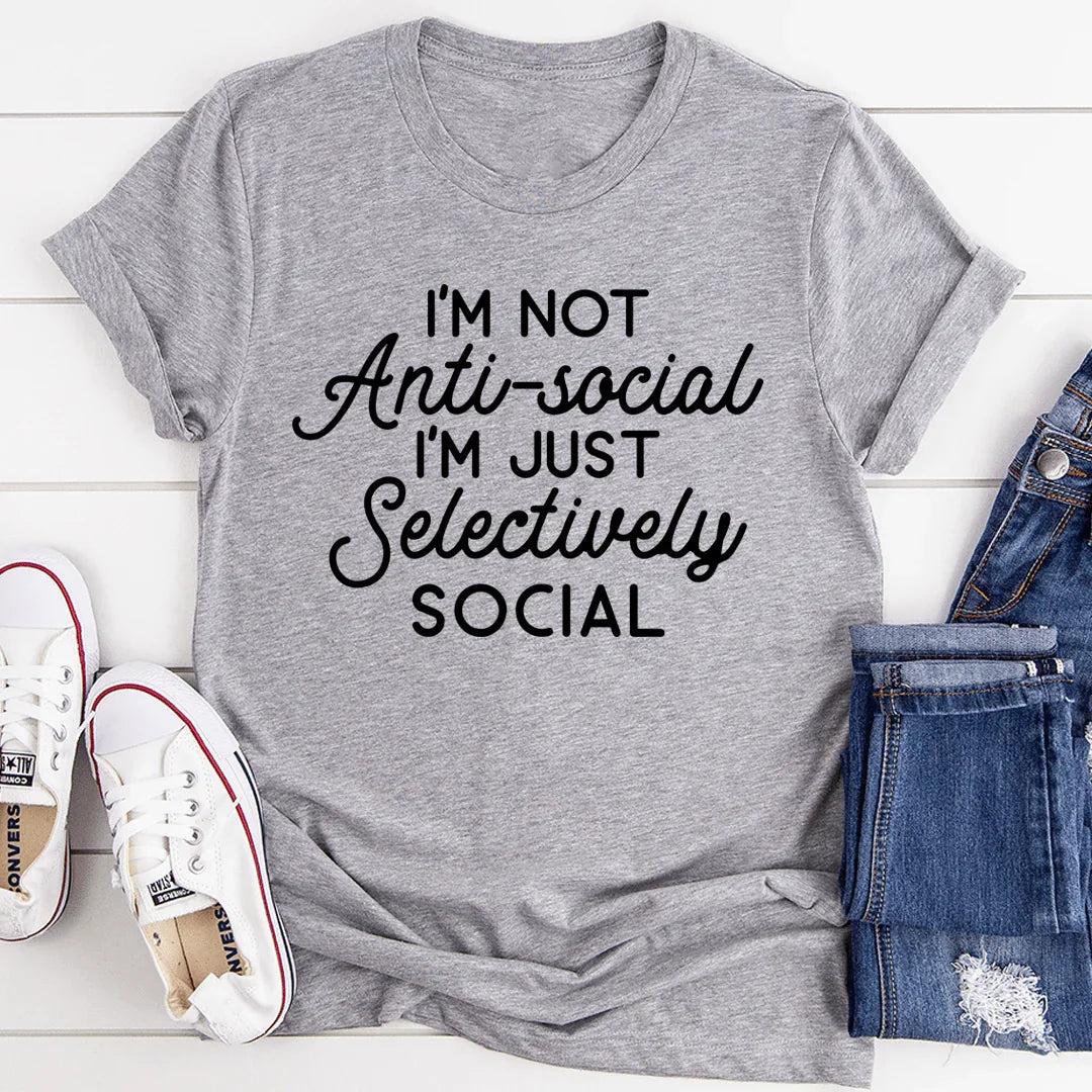 I'm Not Anti-Social Tee