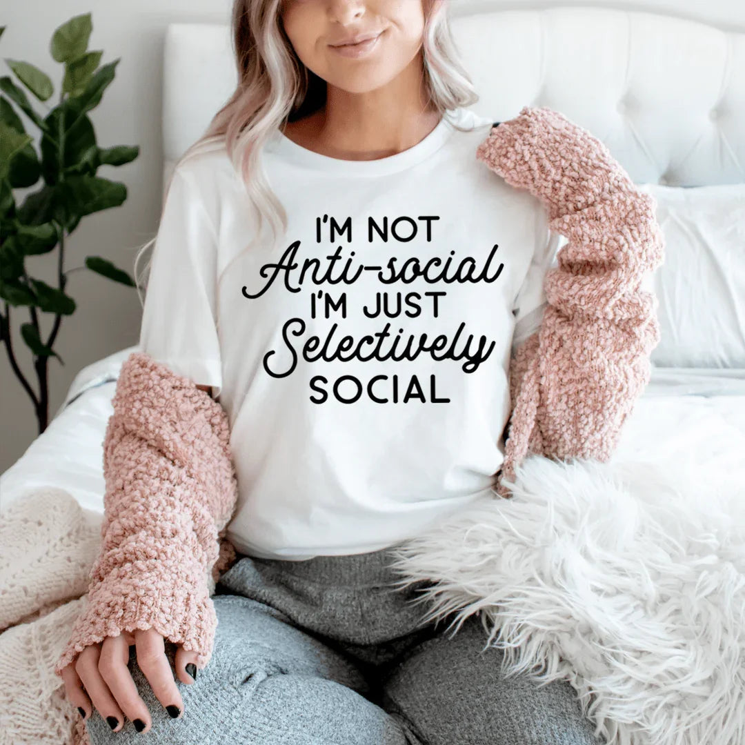 I'm Not Anti-Social Tee