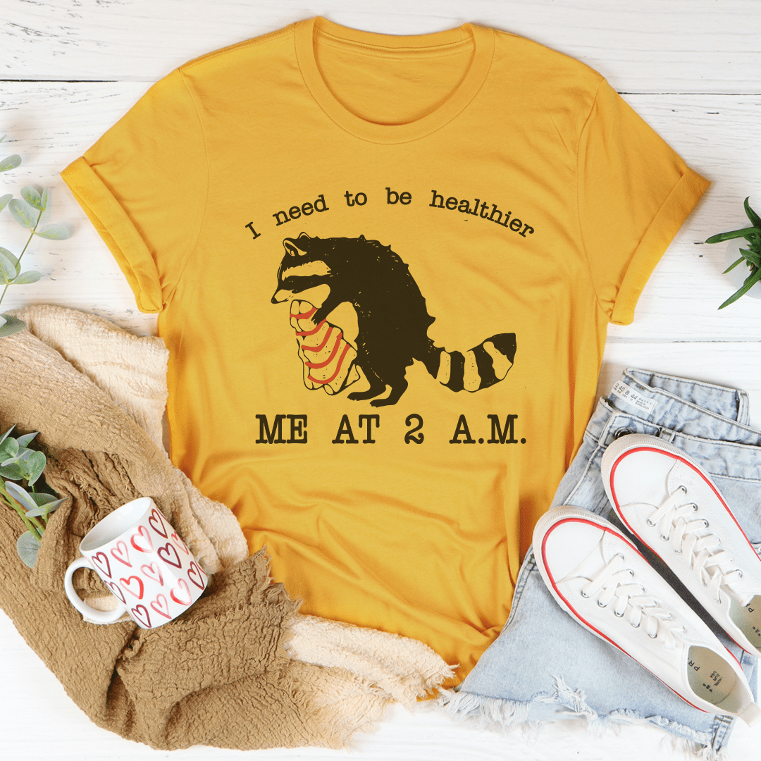 I Need To Be Healthier Me At 2 A.M. Little Debbie Christmas Tee