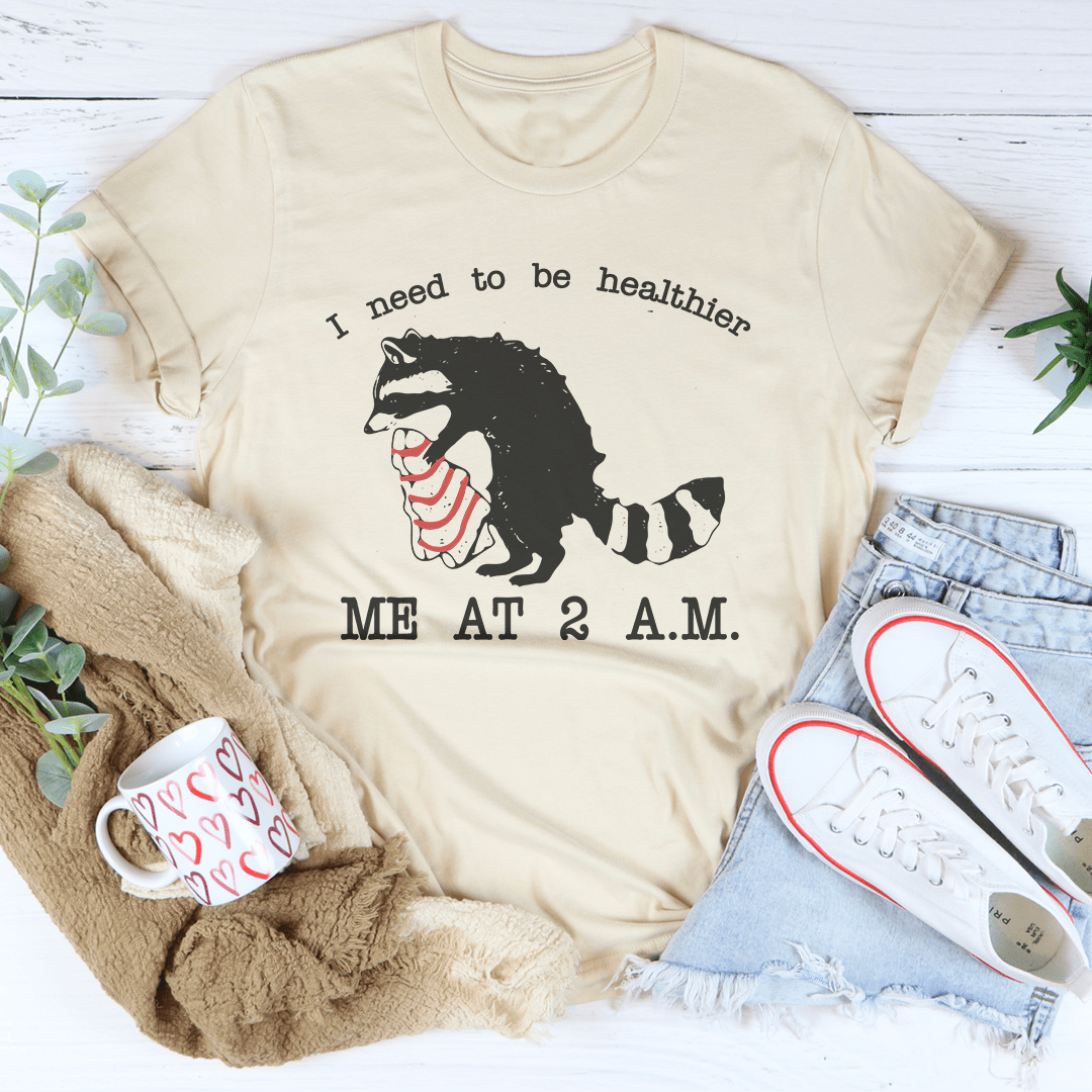I Need To Be Healthier Me At 2 A.M. Little Debbie Christmas Tee