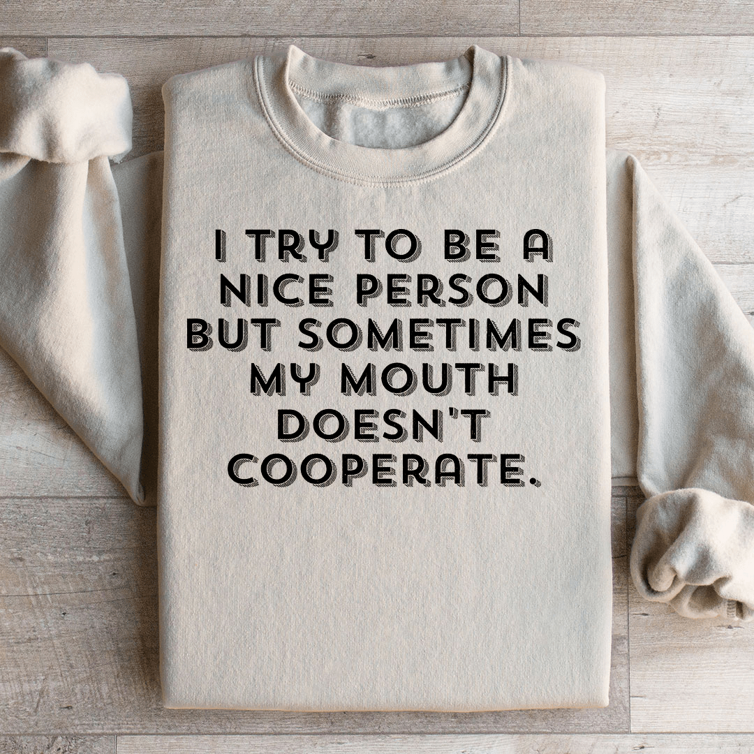 I Try To Be A Nice Person Sweatshirt