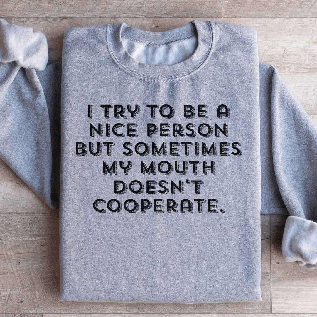 I Try To Be A Nice Person Sweatshirt