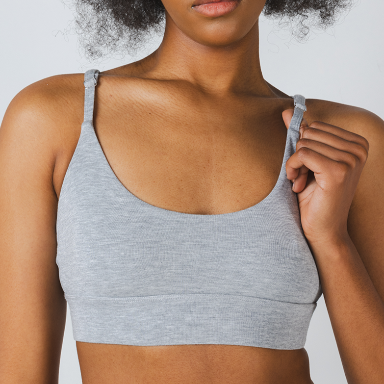 The Intramural Champ | Heather Grey Boob Hammock™ Scoop Bralette