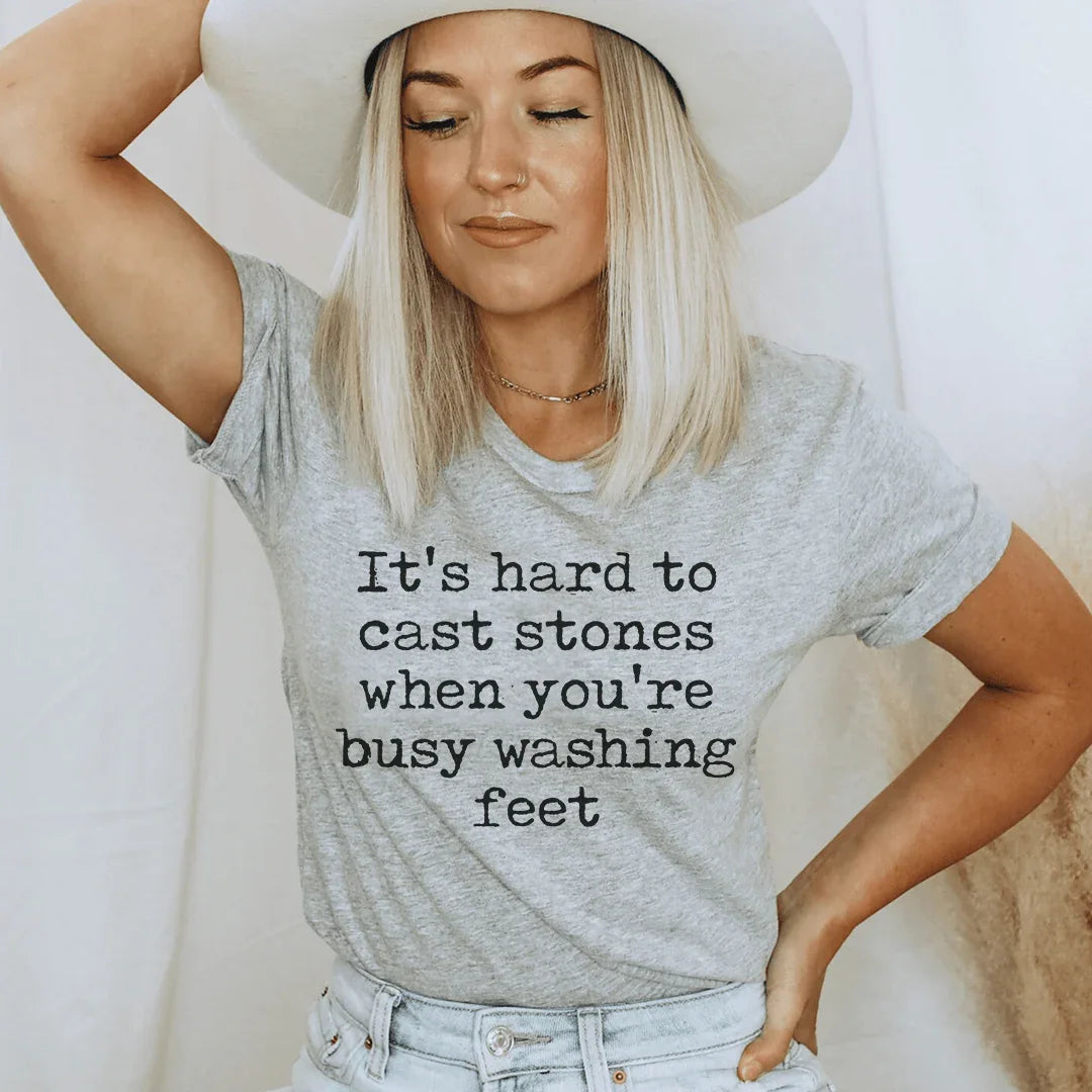 It's Hard To Cast Stones When You're Busy Washing Stones Tee