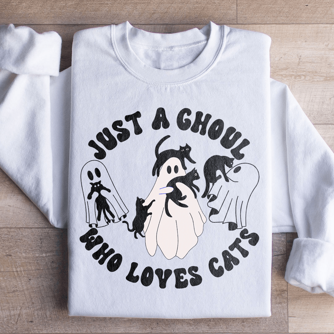 Just A Ghoul Who Loves Cats Sweatshirt