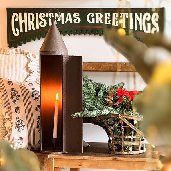 Oversized Rustic Chimney Floor Lantern