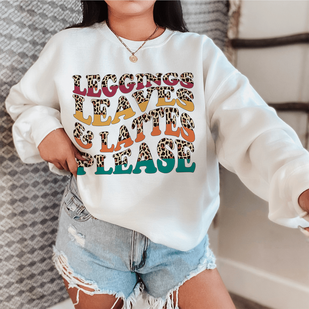 Leggings Leaves & Lattes Please Sweatshirt