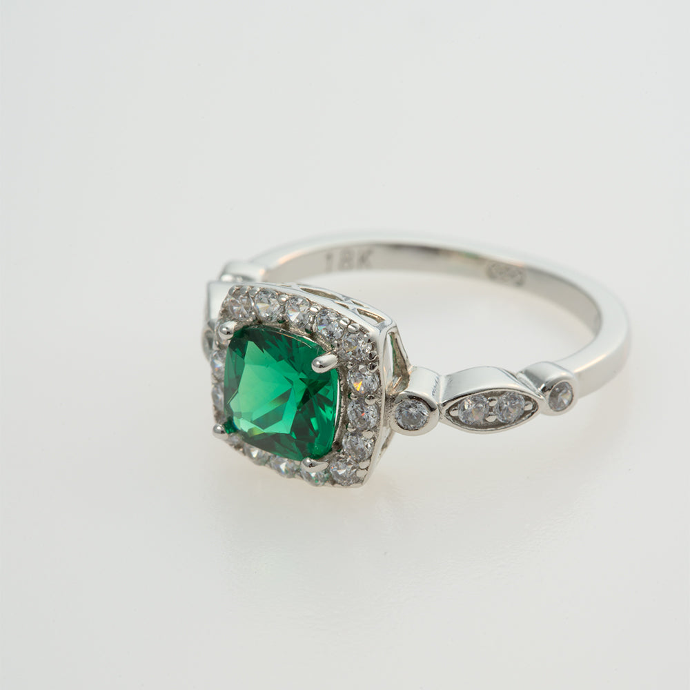 Enchanted Emerald™ 18K White Gold Ring