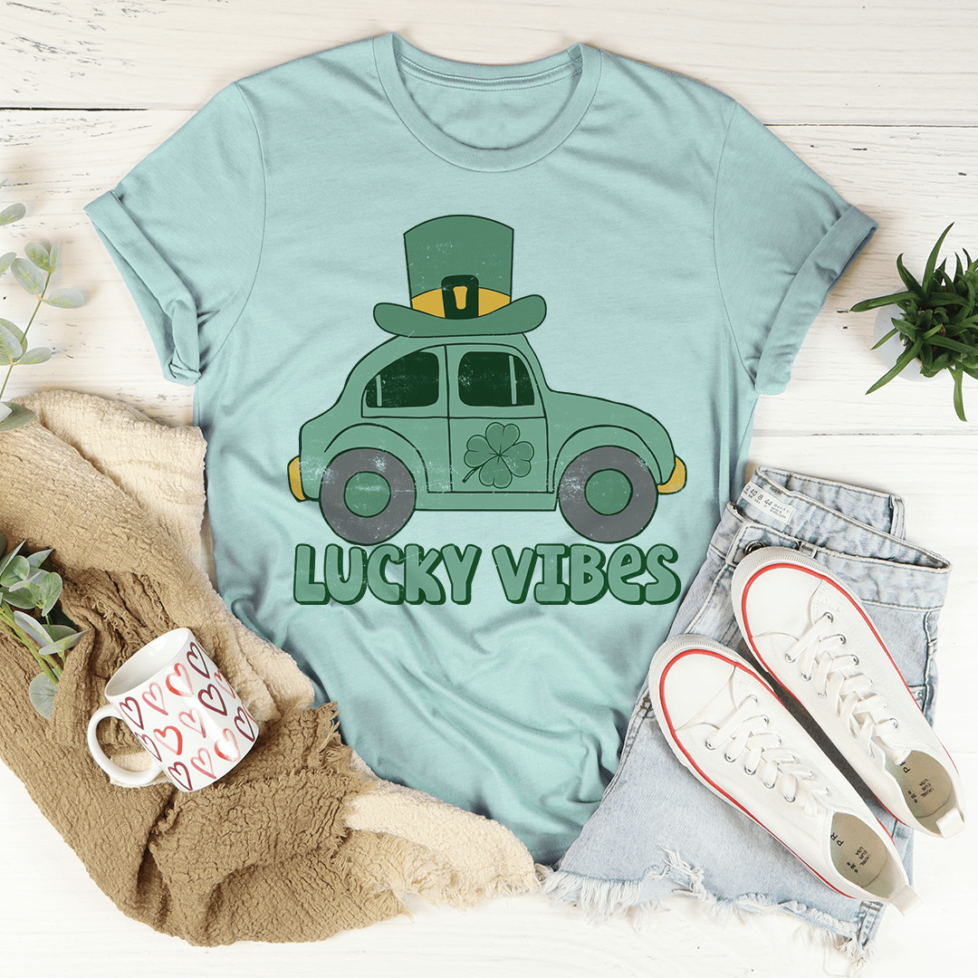 Lucky Vibes Cute Beetle Tee