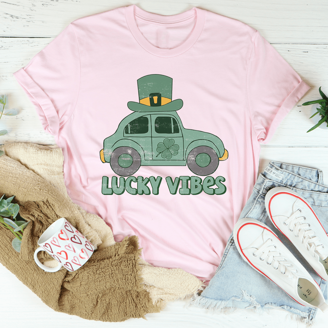 Lucky Vibes Cute Beetle Tee