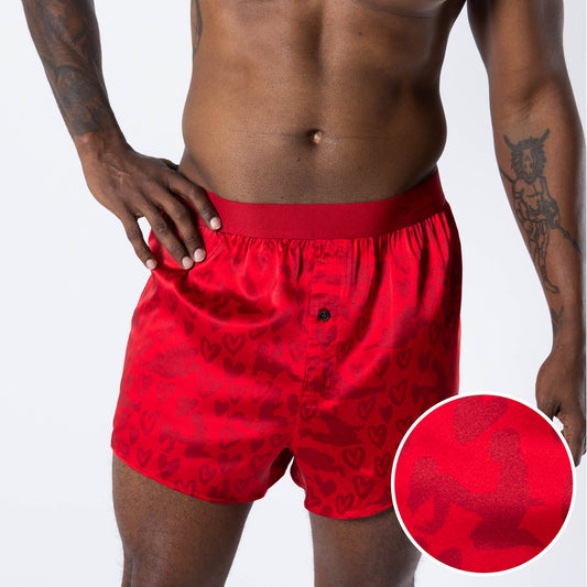 The Shaking Sheets | Valentine's Day Men’s Silk Boxers